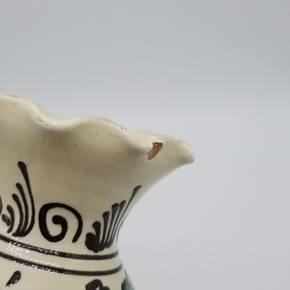 Korond Mexican Pottery vase & plate Vintage Mexico - Picture 12 of 13